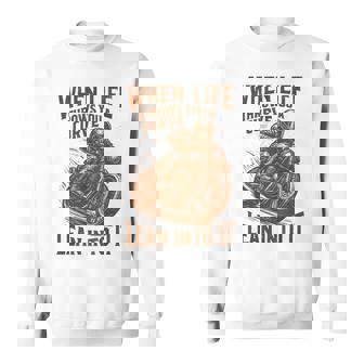 Motorcycle Dirt Bike Biker When Life Throws You A Curve Sweatshirt Unisex | Mazezy