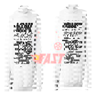 Nanny Of The Two Fast 2nd Birthday Racing Car Family Sweatshirt Unisex | Mazezy