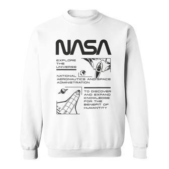 Nasa Astronautics And Space Administration Sweatshirt | Mazezy