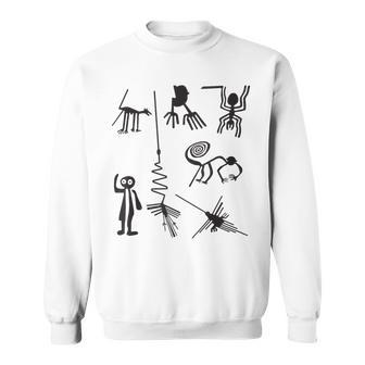Nazca Lines 古代ufoエイリアン地球外生命アートtシャツ スウェットシャツ - Kawaiitshirt