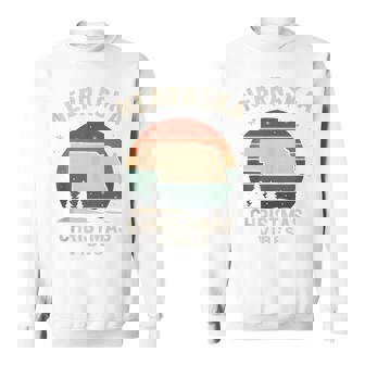 Nebraska Vibes Shirt Retro Circle NE State Xmas Scene Tank Top Sweatshirt Unisex | Mazezy