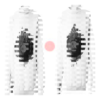 New York City Skyline Vinyl Record Urban Graphic Men Sweatshirt Unisex | Mazezy