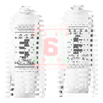 Number 6 Santa Ugly Christmas Sweatshirt - Monsterry