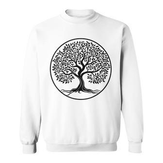 Oak Tree Circle Tree Of Life Happiness Nature Sweatshirt - Thegiftio UK