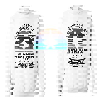 Old Man With Fighter Jet Airplane Dads Sweatshirt Unisex | Mazezy