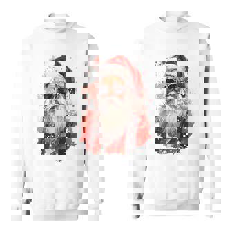 Old Santa In Sunglasses Christmas Tri-Blend Sweatshirt - Monsterry