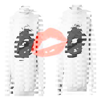 Ooh La La Red Lips French Pop Art Graphic Tank Top Sweatshirt Unisex | Mazezy