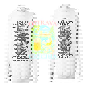 Ostrava Czechia Lion Beer Czech Republic Souvenir Sweatshirt Unisex | Mazezy