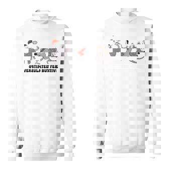 Overstimulated But Festive Possum Christmas Sweatshirt - Monsterry