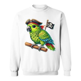 Parrot Pirate Buccaneer Parakeet Bird Sweatshirt | Mazezy