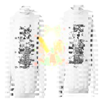 Patchwork Ghost Christmas Gingerbread Teacher Quilting Sewer Sweatshirt Unisex | Mazezy