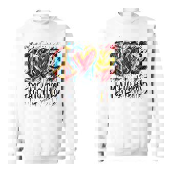 Peace Love Happiness Youthful Sweatshirt | Mazezy