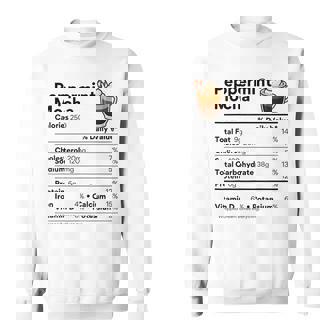 Peppermint Mocha Coffee Family Costume Food Nutrition Facts Sweatshirt Unisex | Mazezy