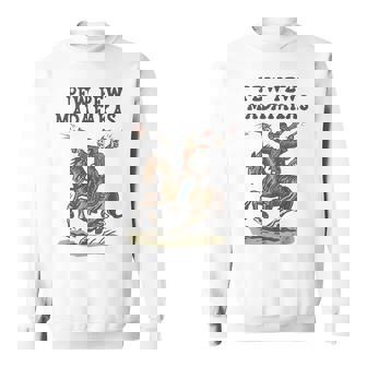 Pew Pew Madafakas Retro Cowboy Rodeo Sweatshirt Unisex | Mazezy