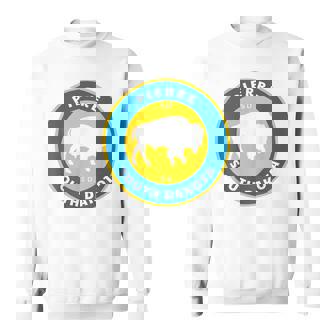 Pierre South Dakota SD Pride Badge Souvenir Bison Sweatshirt Unisex | Mazezy