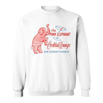 Pink Elephant Vintage Cocktail Lounge 1950S Retro Graphic Sweatshirt - Thegiftio UK