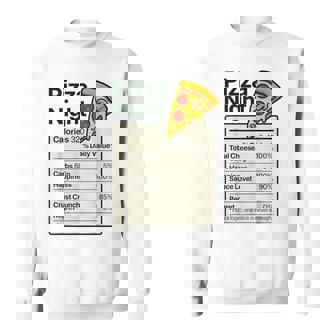 Pizza Lover Night Nutrition Facts Costume For Food Sweatshirt | Seseable CA