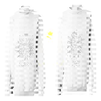 Polska Aigle Blanc Polonais Avec Couronne Drapeau Patriotique Polonais Sweater e - Cadeauxyz