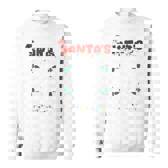 Pregnancy Baby Coming Soon Christmas Santa's Little Helper Sweatshirt | Mazezy