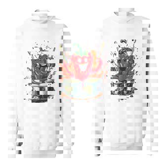 Pretty Paprika Drummer For Drumming And Chili Lovers Premium Sweatshirt Unisex | Mazezy