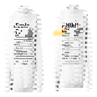 Pumpkin Pie Lover Xmas Costume Family Food Nutrition Facts Sweatshirt Unisex | Mazezy