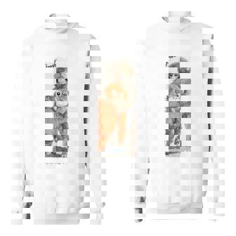 Punch – かわいい赤ちゃん猿とオランウータンのぬいぐるみ 水彩 長袖tシャツ スウェットシャツ - Kawaiitshirt