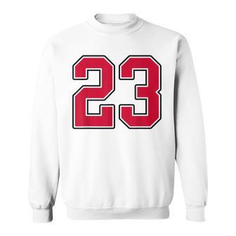 Red And Black Number 23 Jersey Player Uniform 23 Sweatshirt - Thegiftio UK