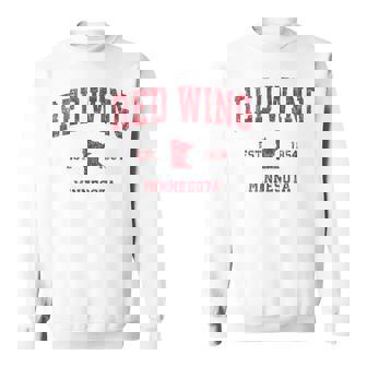 Red Wing ミネソタ Mn ビンテージ スポーツデザイン レッドプリント スウェットシャツ - Kawaiitshirt