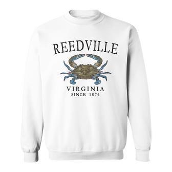 Reedville Virginia Blue Crab Since 1874 Letters Tank Top Sweatshirt Unisex | Mazezy