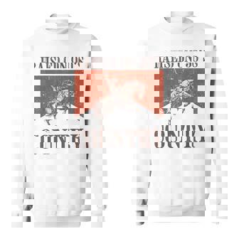 Retro Cowboy Horseback Western Rodeo Raised On 90's Country Sweatshirt Unisex | Mazezy