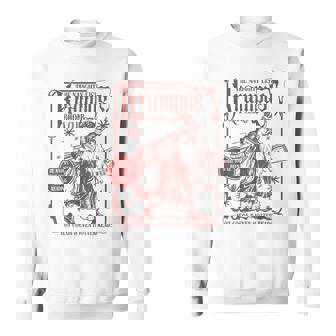 Retro Vintage Santa The Naughty List Krampus Book Club Xmas Sweatshirt | Seseable CA