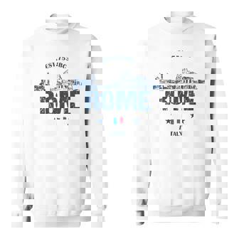 Rome Historical Landmarks Vintage Italy Flag Sweatshirt - Thegiftio