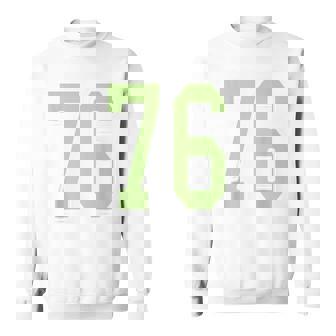 Sage Green And Number 76 Jersey Player Uniform 76 Sweatshirt Unisex | Mazezy