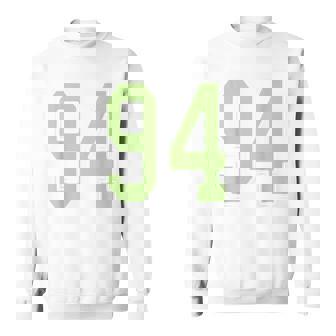 Sage Green And Number 94 Jersey Player Uniform 94 Sweatshirt Unisex | Mazezy