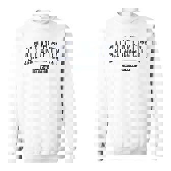 Salt Lake City UT J05 Vintage Athletic Blue Tank Top Sweatshirt Unisex | Mazezy