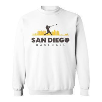 San Diego Baseball Vintage Minimalist Retro Baseball Lover Sweatshirt - Thegiftio UK
