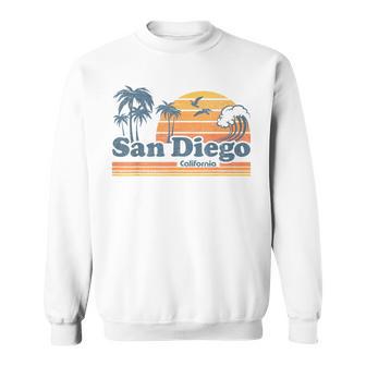 San Diego California Beach Vacation Cute Vintage Cali Retro Sweatshirt - Thegiftio