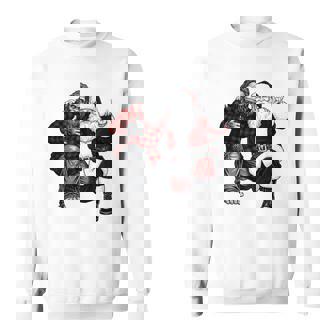 Santa And Bigfoot Rock Christmas Sasquatch Believe Sweatshirt Unisex | Mazezy