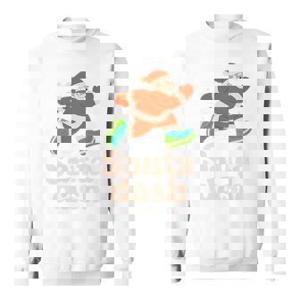 Santa Dash Christmas Running Runner Costume Xmas 5K Marathon Tri-Blend Sweatshirt | Mazezy