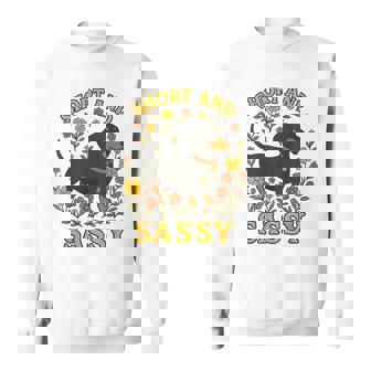 Short And Sassy Dachshund Cottagecore Aesthetic Graphic Sweatshirt | Seseable FR