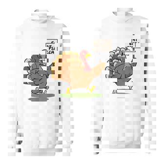 Save A Turkey Eat Pizza Thanksgiving For Turk Sweatshirt Unisex | Mazezy