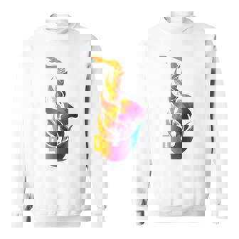 Saxophone Comic Style Chamber Music Premium Sweatshirt Unisex | Mazezy