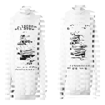 Get In Scavenger We're Going Thrifting Racoon Sayings Sweatshirt | Seseable CA