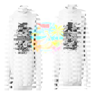 Sint Maarten Flag Pelican Rum Beach Coconut Island Souvenirs Sweatshirt Unisex | Mazezy