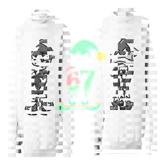 Six Seven Meme Christmas 67 Xmas Bumpa Elf Christmas Sweatshirt - Monsterry