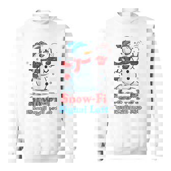 Snow-Fi Signal Lost Cute Christmas Snowman Pun Sweatshirt - Thegiftio