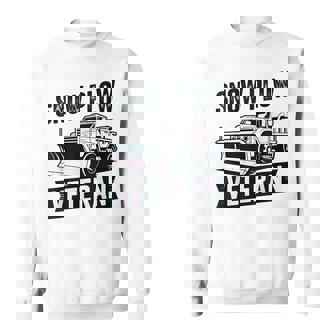 Snow Plow Veteran Truck Driver Retro Heavy Duty Road Crew Sweatshirt Unisex | Mazezy