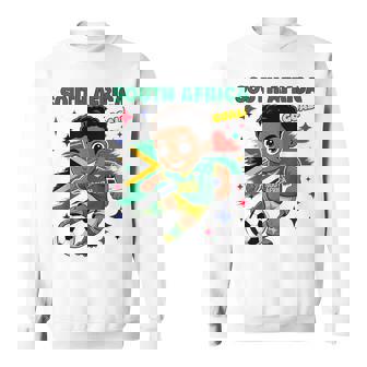 South Africa Kid Goal Cartoon South Africa Flag For Kids Sweatshirt Unisex | Mazezy