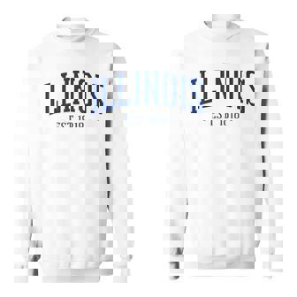 State Of Illinois Est 1818 Pride Classic Illinois Orange Sweatshirt Unisex | Mazezy