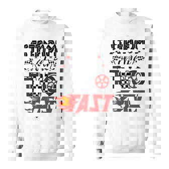 Stepmom Of The Two Fast 2nd Birthday Racing Car Family Sweatshirt Unisex | Mazezy
